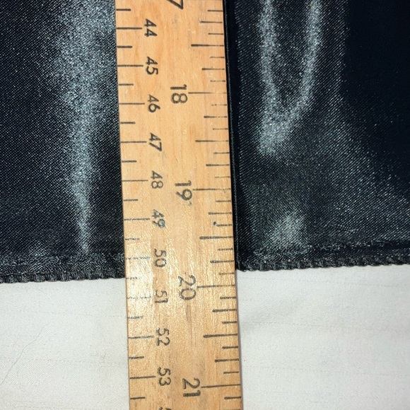 Black silk like scarf perfect for folding into suit jacket pocket - Picture 9 of 12